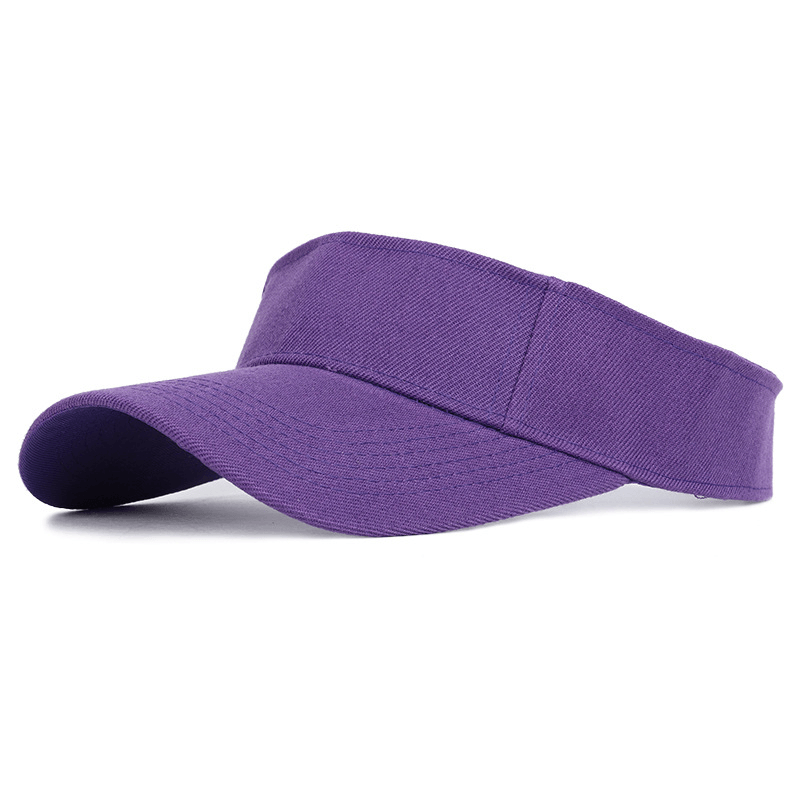 Purple UV Protection Adjustable Visor Cap for Tennis and Golf, Breathable Cotton, Unisex, SF1190